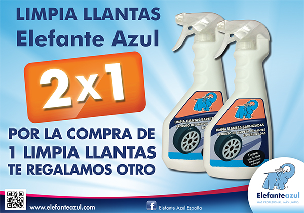PROMO LIMPIA LLANTAS Elefante Azul