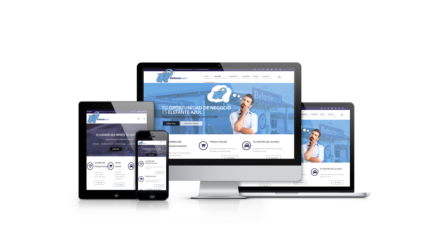 Web propia para cada franquiciado visible desde todos los dispositivos móviles