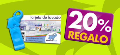 Regalo del 20% EXTRA en la recarga de tarjeta o llave de lavado