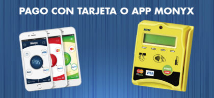 Sistema de pago con tarjeta o app